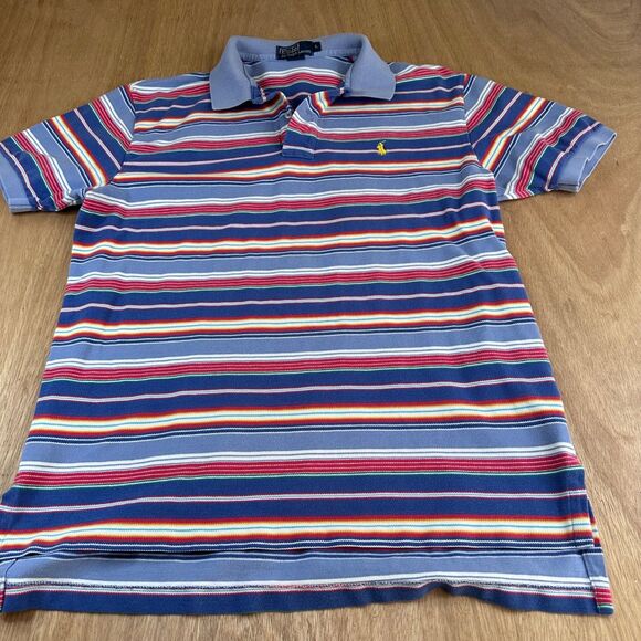 Polo Ralph Lauren Multicolor Striped Polo Shirt Men’s L Cotton Classic - Picture 1 of 5